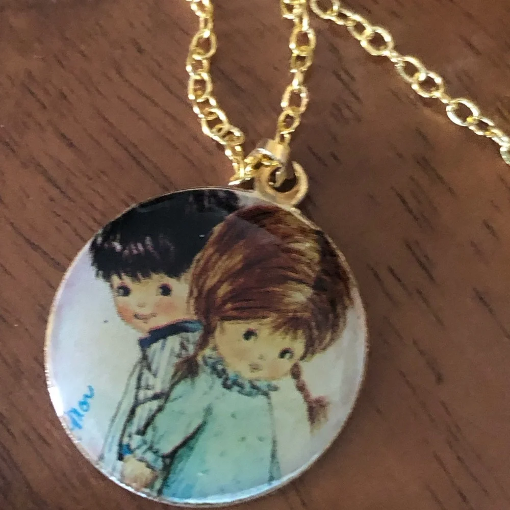 Vintage Fran Mar Moppets Pendant Necklace